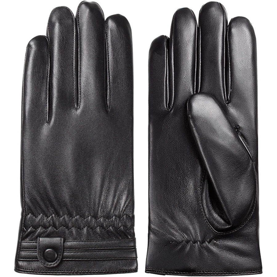 YISEVEN Men's Leather Winter Gloves, Warm, Touchscreen, Windproof, Casual, M