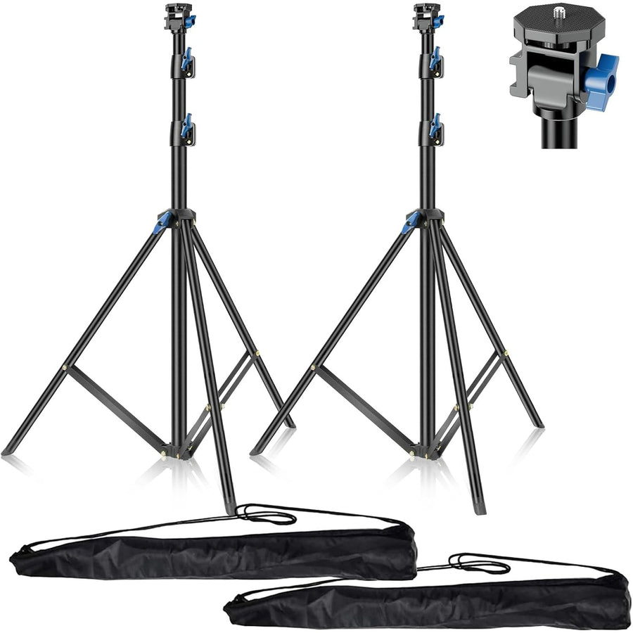 EMART 2m Light Stand 2-Pack – Heavy Duty Tripods for Studio & Video Setup