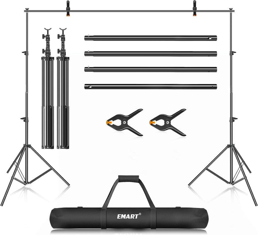 EMART 7x12ft Photo Backdrop Stand, Heavy Duty Adjustable Support Kit
