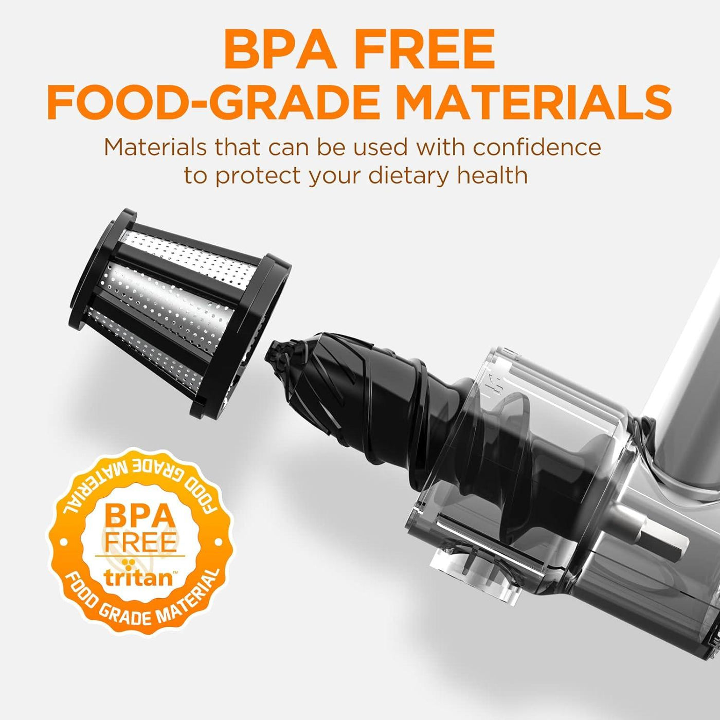 AOBOSI  Slow Masticating Juicer Machines with Quiet Motor Reverse Function