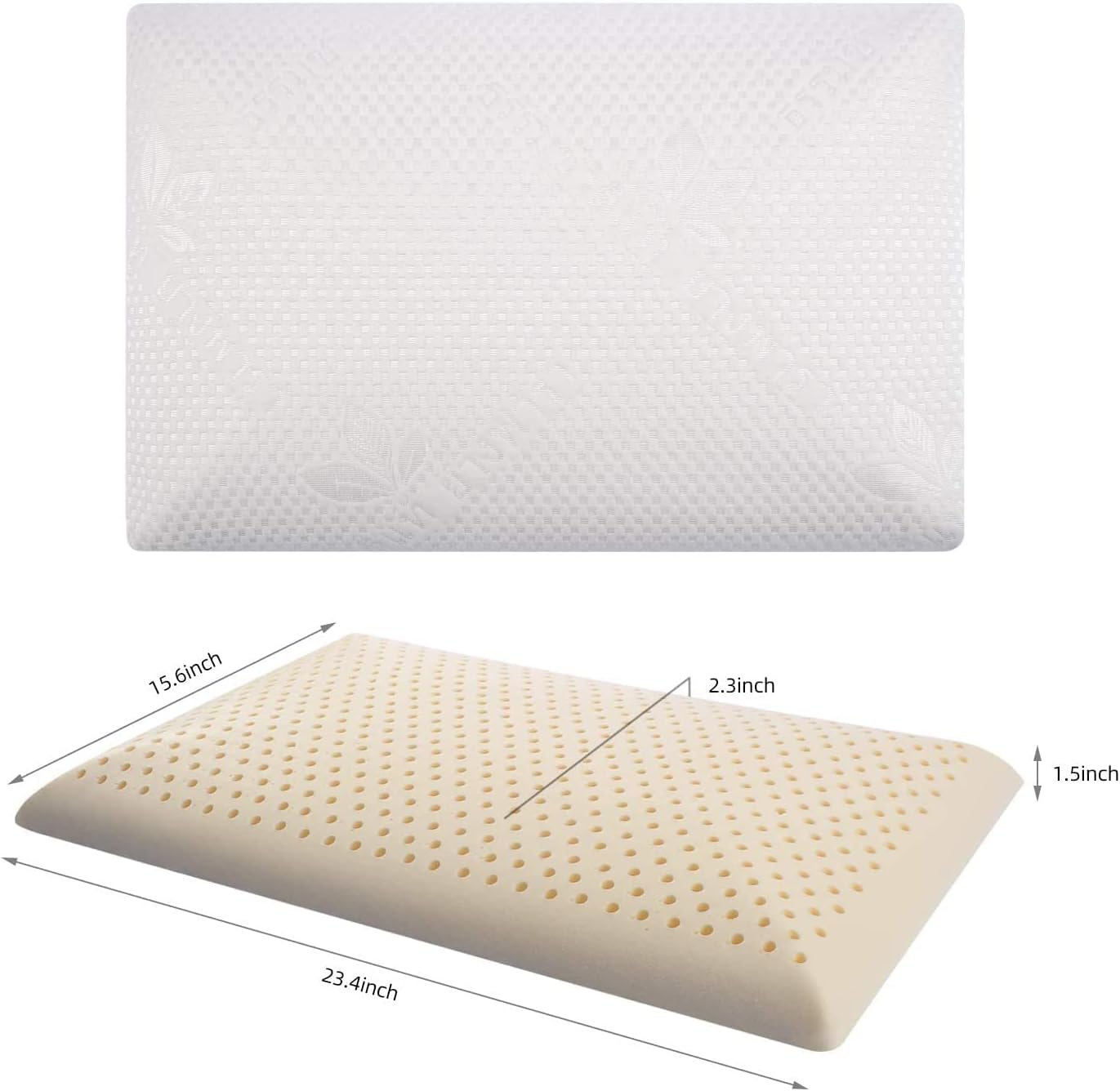 Slim Sleeper Natural Latex Foam Pillow Low Profile Ventilated SUQ I OME