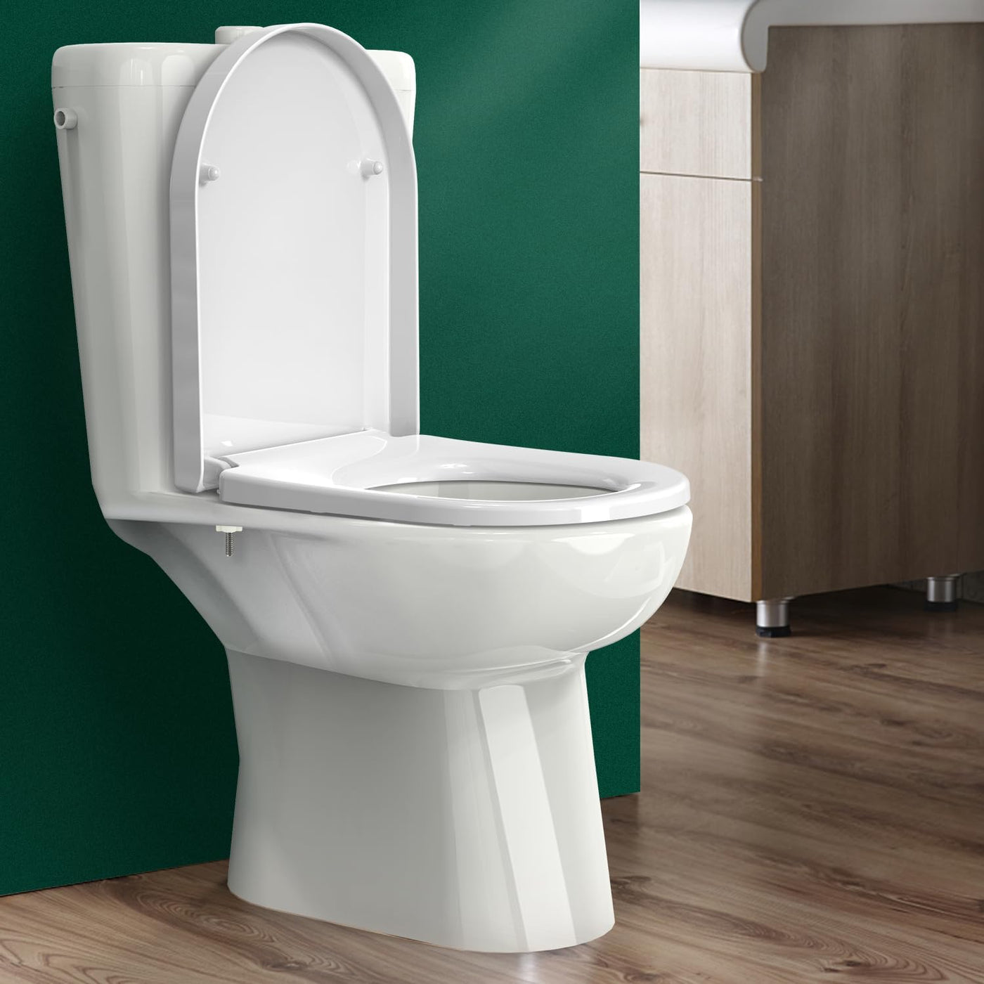 STOREMIC Toilet Seat Soft Close White D Shape Quick Release Top Fixing