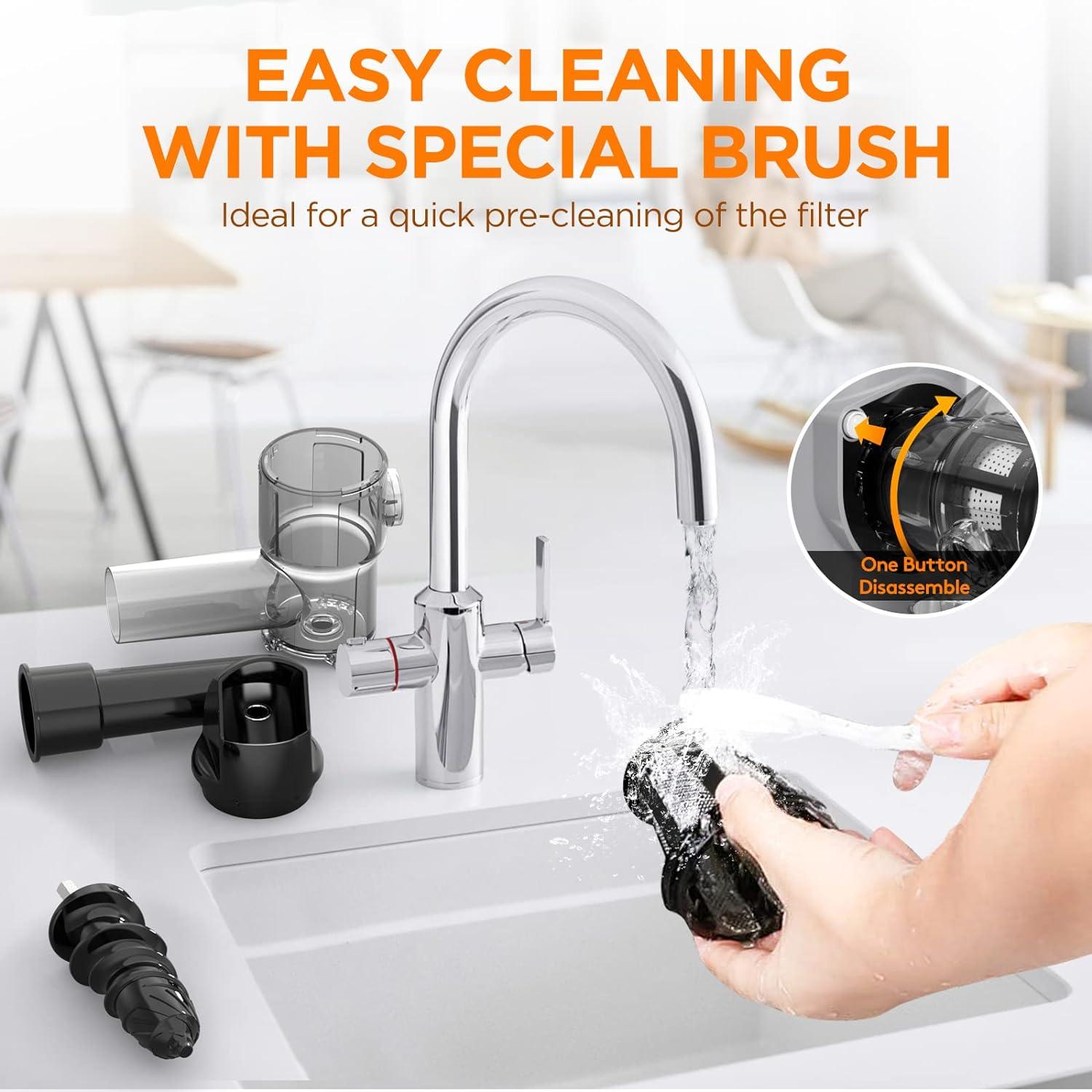 AOBOSI  Slow Masticating Juicer Machines with Quiet Motor Reverse Function