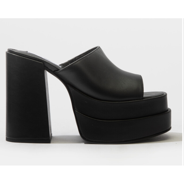 Steve Madden Cagey Leather Womens Platform Sandal Heels Retro UK 6 / EU 39