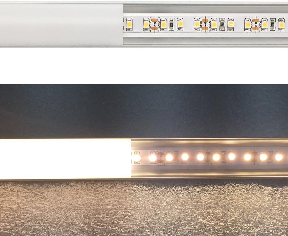 LightingWill 5-Pack Thicker LED Aluminum Profile, 3.3ft V-Shape, Silver