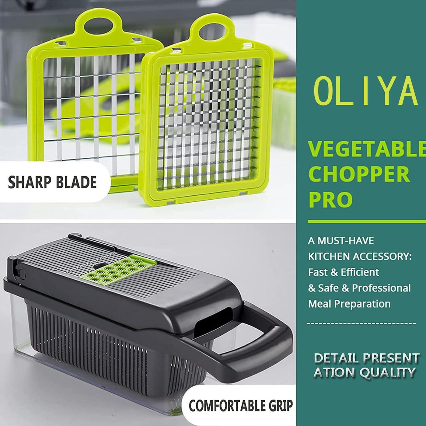 Vegetable Chopper, 12-in-1 Mandoline Slicer with Container, OLIYA - Massive Discounts