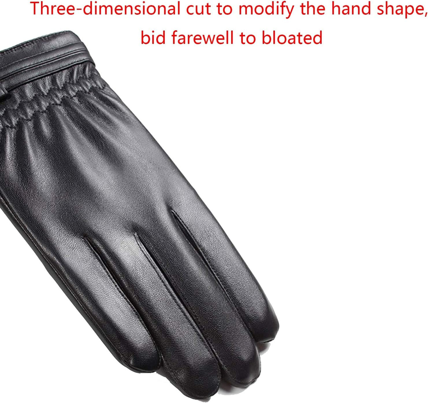 YISEVEN Men's Leather Winter Gloves, Warm, Touchscreen, Windproof, Casual, M