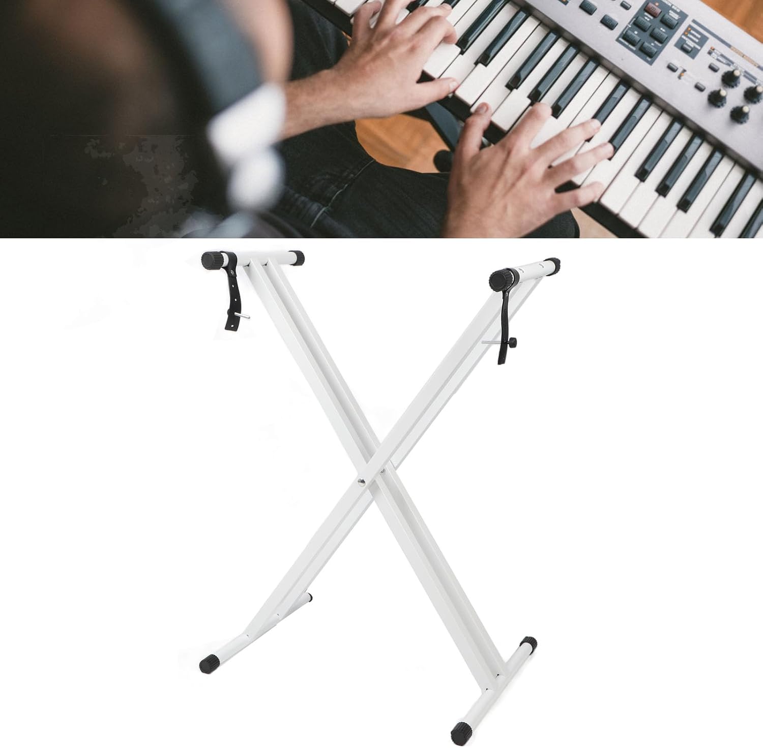 Double X Keyboard Stand – Adjustable 7 Heights, for 54–88 Key Electric Pianos