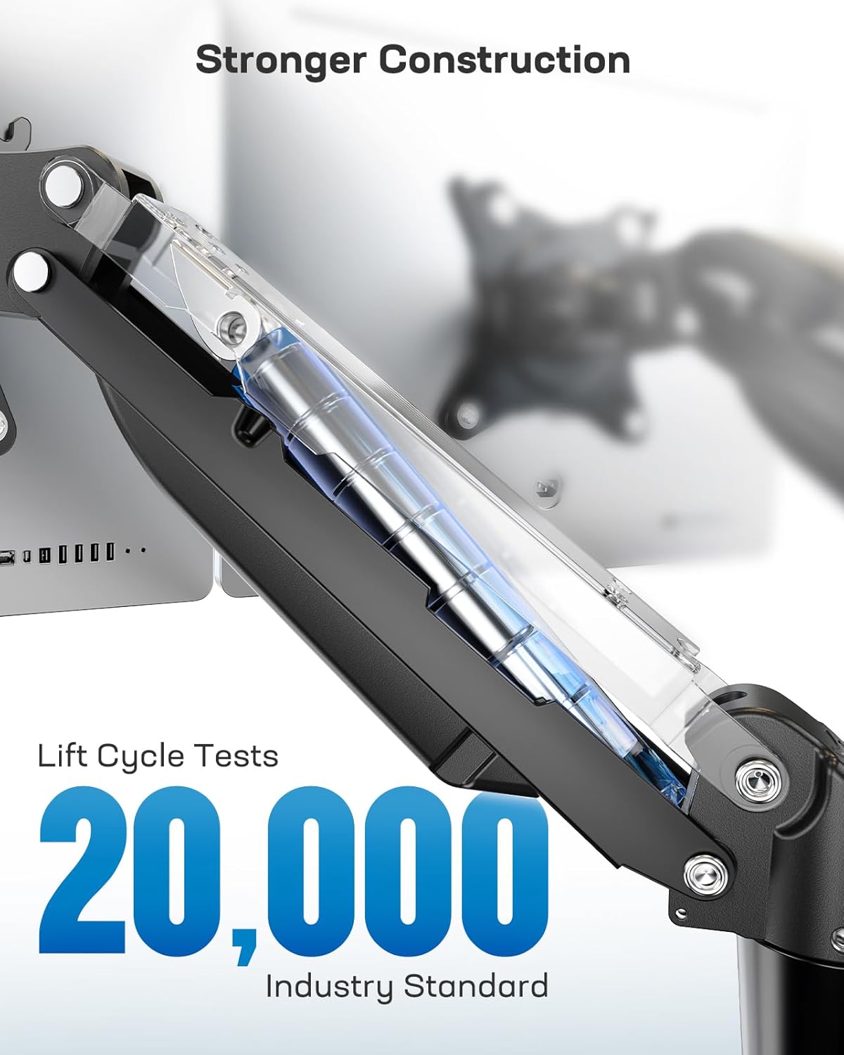 HUANUO Dual Monitor Arm 13–32", Adjustable Desk Mount, VESA 75/100