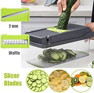 Vegetable Chopper, 12-in-1 Mandoline Slicer with Container, OLIYA - Massive Discounts