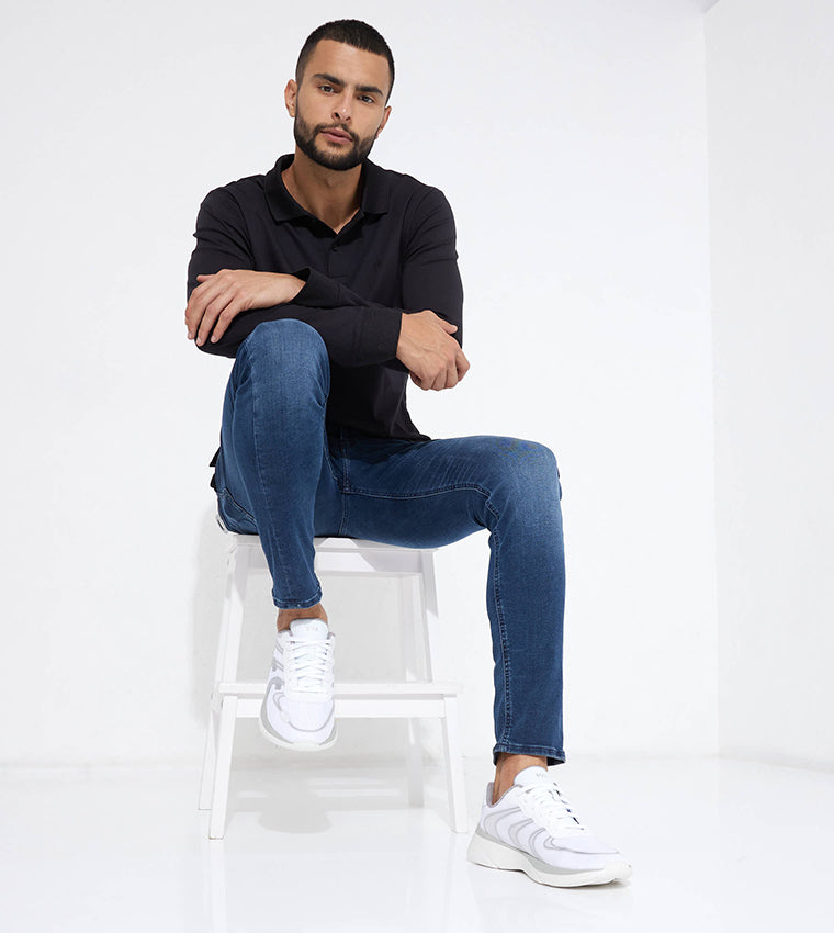 UK 6 Hugo Boss Dean Men’s Runners Trainers with Logo Details – EU 40