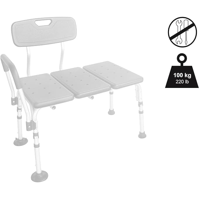 Non Slip Bath Seat with Padded Armrest Chair for Elderly Disabled PEPE Mobility