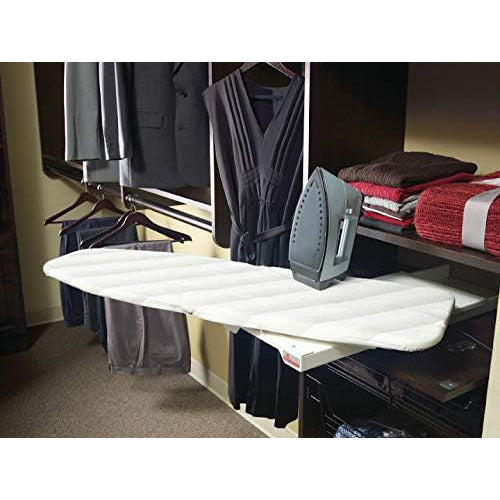 Pull-Out Ironing Board 180° Rotatable Heat-Resistant Cover 95.6x30cm Nisorpa