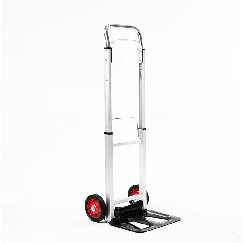 LEADALLWAY Foldable Hand Truck Cart, Aluminum, 220 lbs Capacity, 6'' Wheels