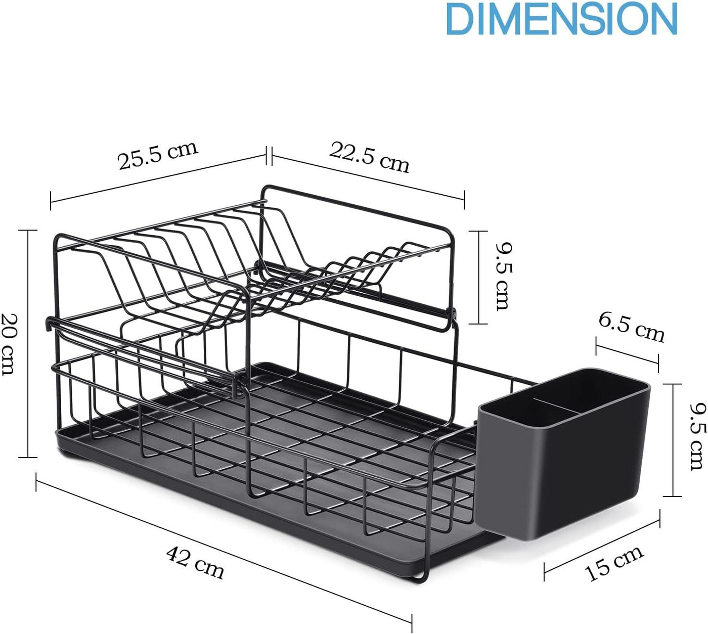 KINGRACK 2 Tier Dish Drainer Rack with Removable Cutlery Holder & Drip Tray - Massive Discounts