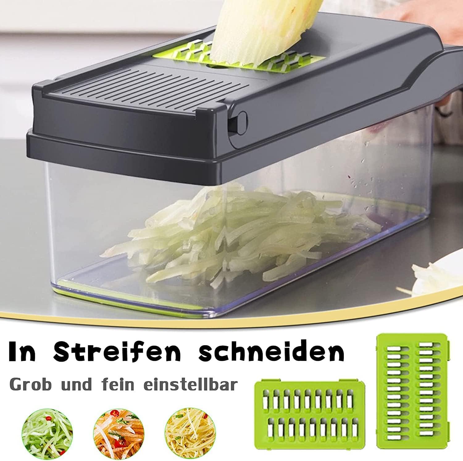 Vegetable Chopper, 12-in-1 Mandoline Slicer with Container, OLIYA - Massive Discounts