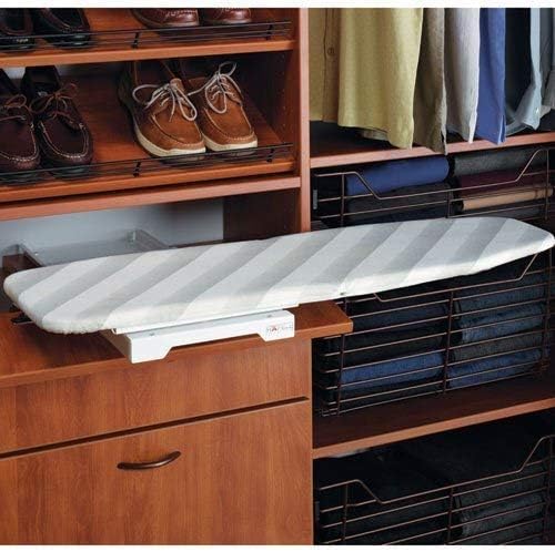Pull-Out Ironing Board 180° Rotatable Heat-Resistant Cover 95.6x30cm Nisorpa