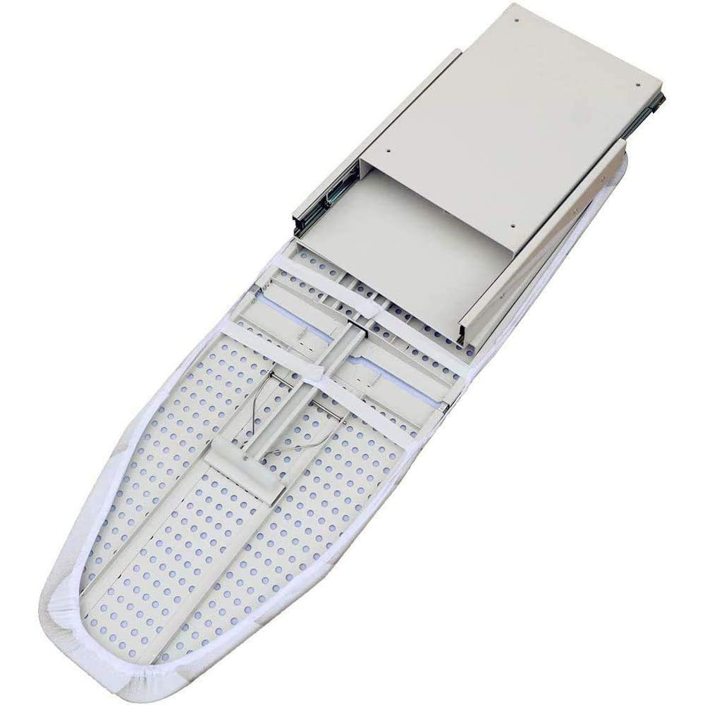 Pull-Out Ironing Board 180° Rotatable Heat-Resistant Cover 95.6x30cm Nisorpa