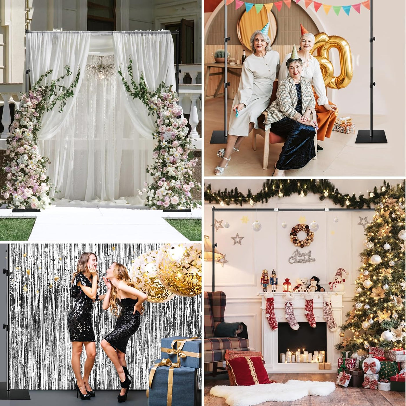 Backdrop Stand Heavy Duty 2x3m Adjustable Background Frame Steel Base EMART