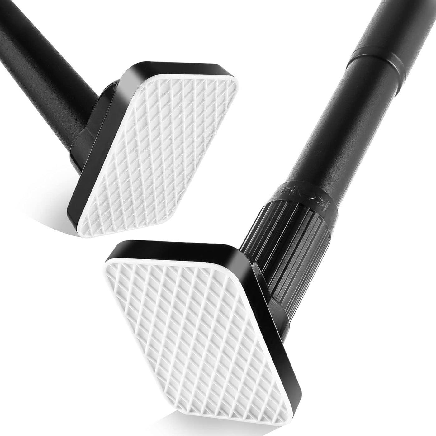 Telescopic Shower Curtain Rod, 110-250cm, No Drilling, Steel, Up to 50kg, Black - Massive Discounts