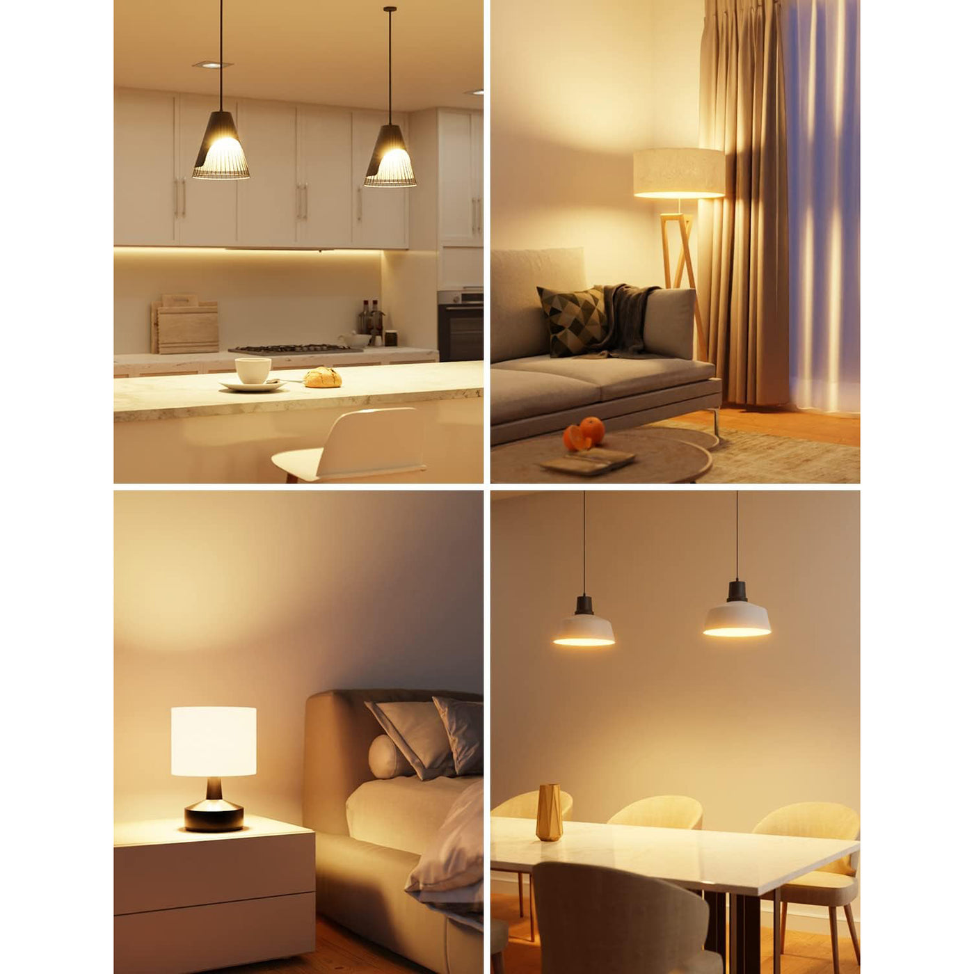 Lepro E27 6 Pcs LED Bulbs 60W Equivalent, 8.5W 806lm Warm White, Non-Dimmable
