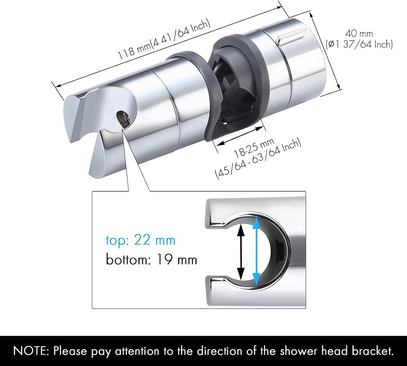 KES Shower Head Holder Hand Shower Bracket Replacement for 18-25MM - Massive Discounts