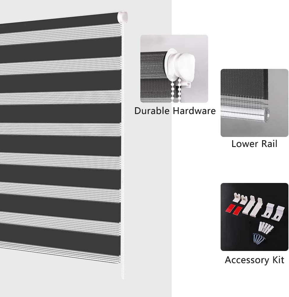 Day and Night Zebra Roller Blinds 95x230cm Light Filtering Kokorona