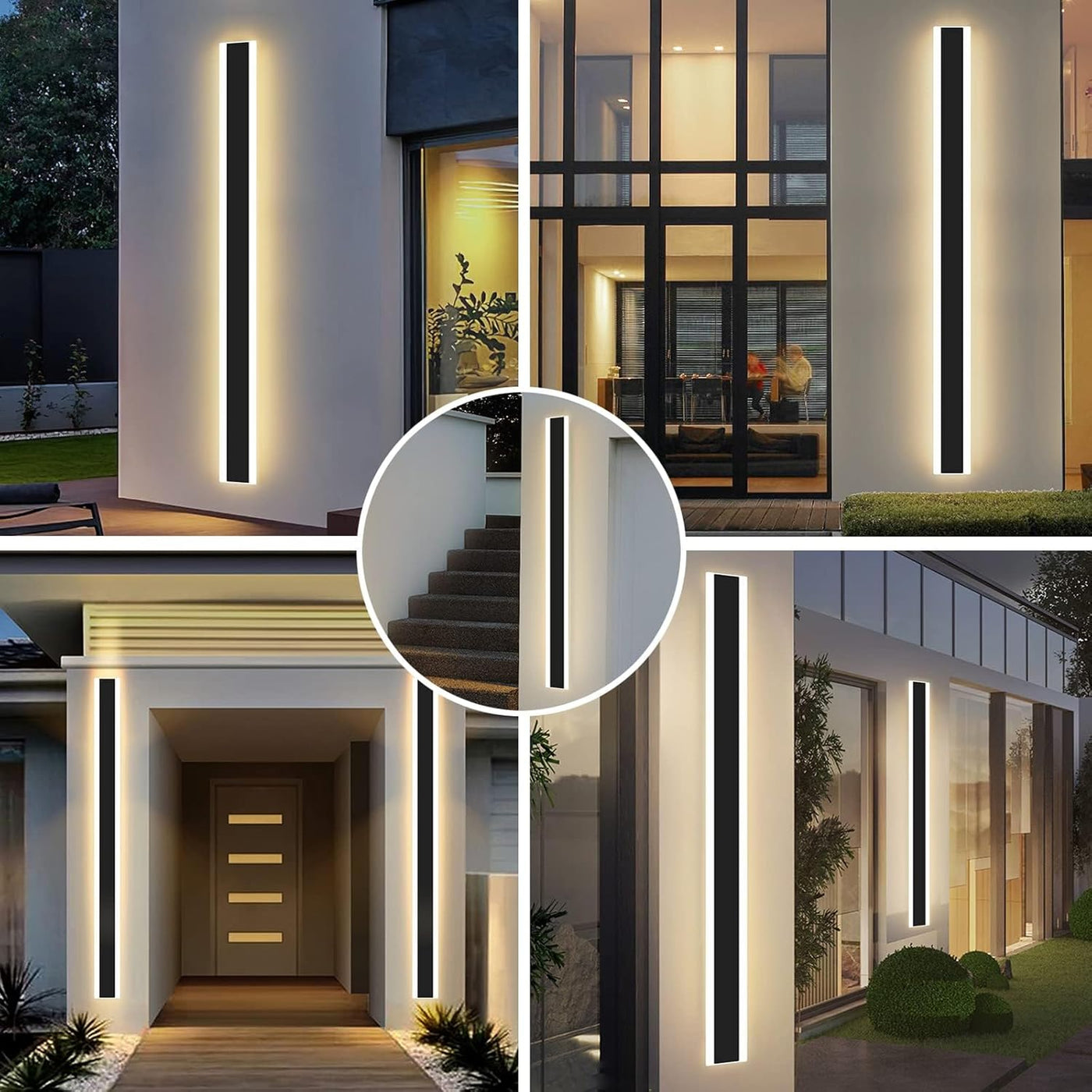 Outdoor Wall Light 120CM 42W LED Warm White 3000K for Garden & Balcony Mikeru