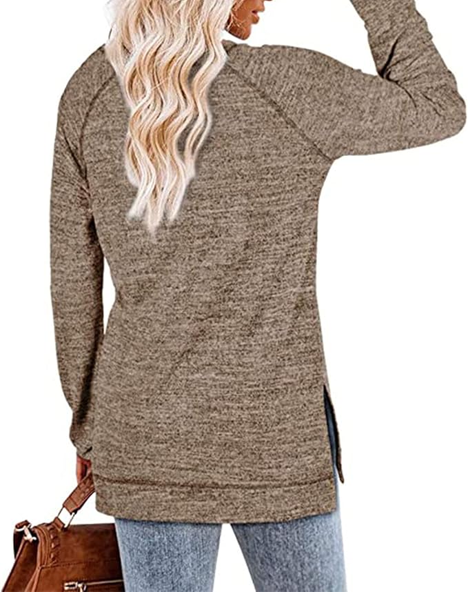 Person wearing a brown sweater with a plain background