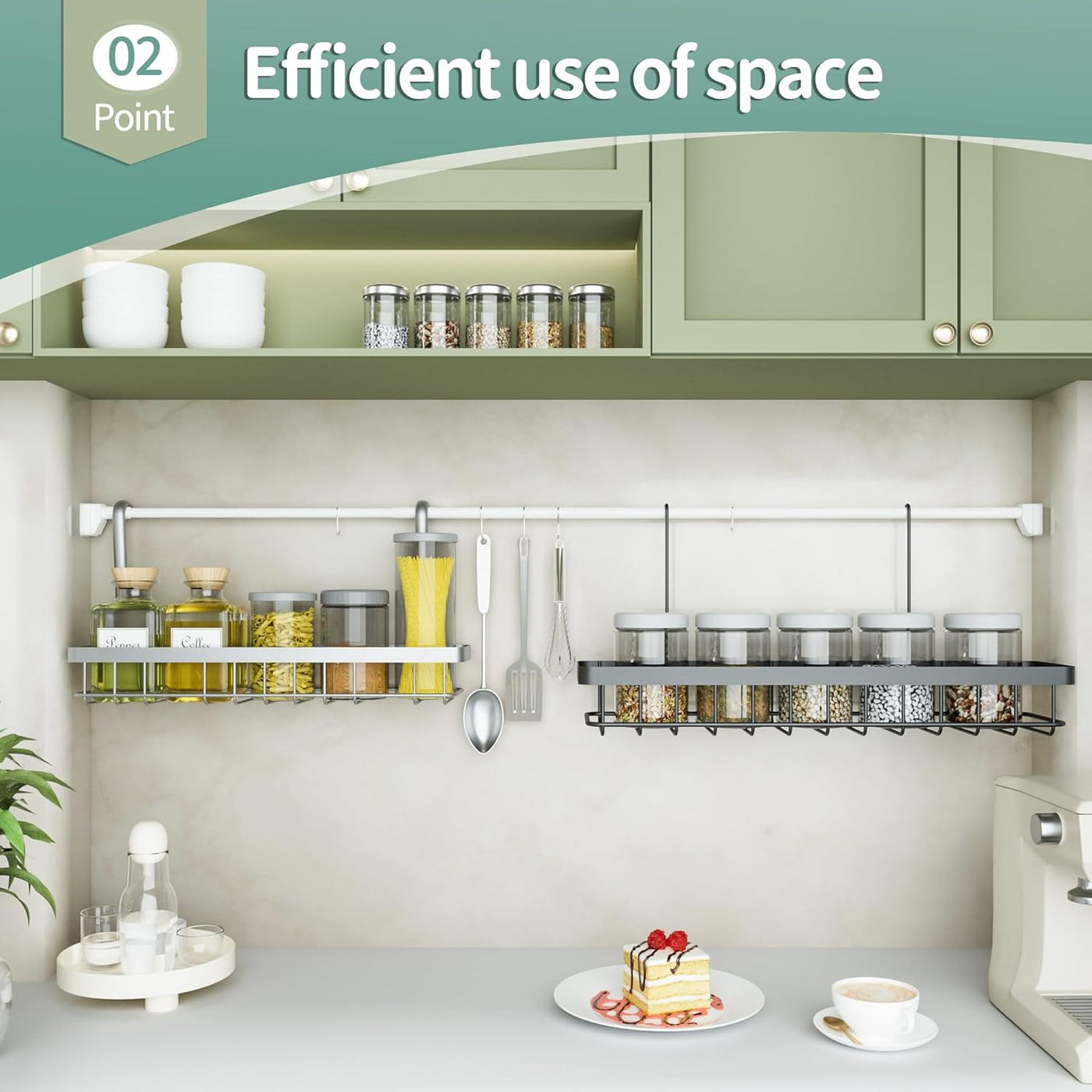 Telescopic Shower Curtain Rod, 120-200cm, No-Drill, Suction Cups, White