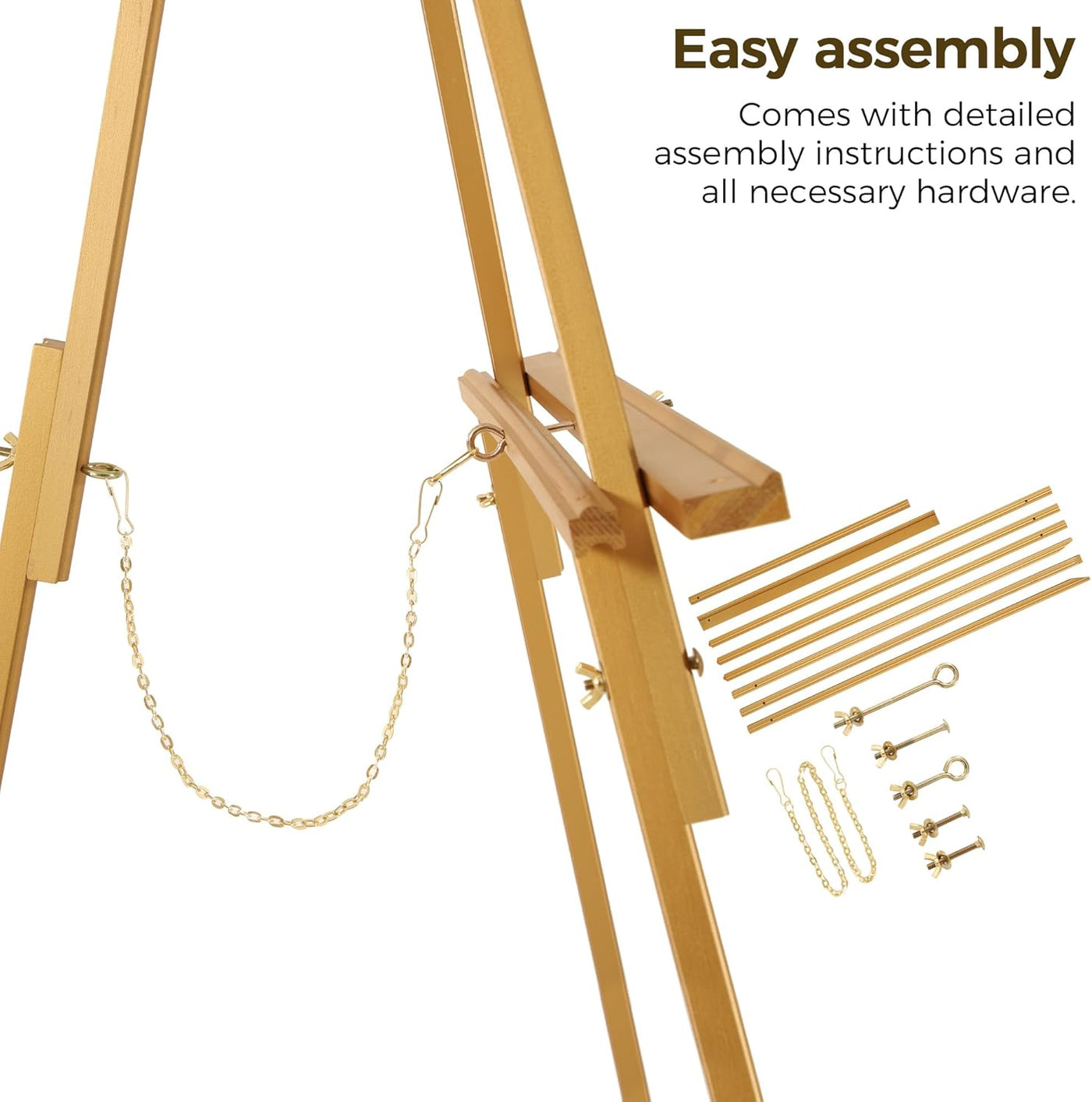 VISWIN 3 Pcs 160cm Wooden Tripod Easel Stand for Wedding Signs Posters Painting