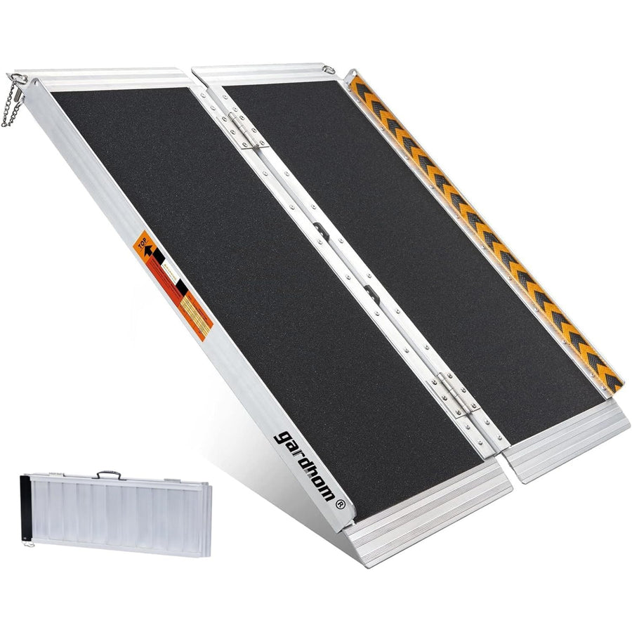4FT Portable Foldable Wheelchair Ramp, 362kg Capacity Aluminum for Doorways - Massive Discounts