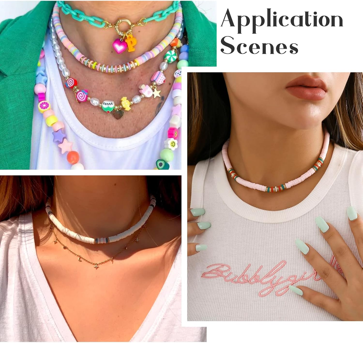 Vinyl Beads DIY Jewelry Crafts 6x1mm Heishi Polymer Clay African Disc