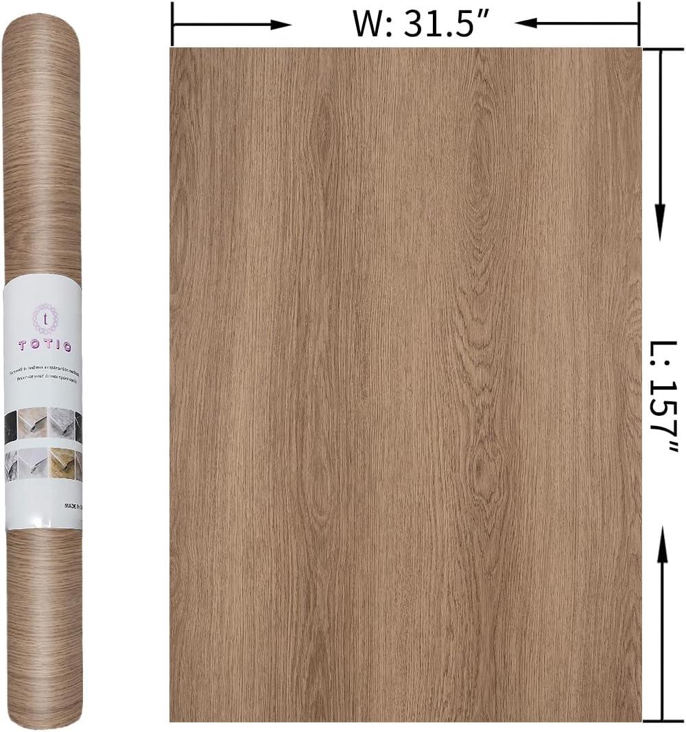 Wallpaper Self Adhesive Wood Effect Vinyl 31.5x157in WMatte Waterproof - Massive Discounts
