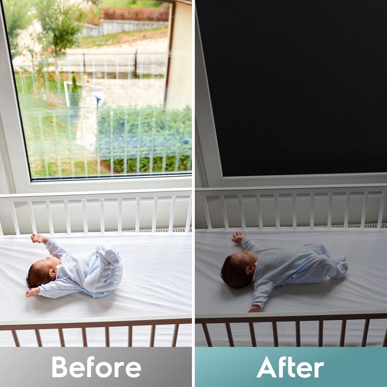DOWELL Blackout Window Film 90x200cm, Light-Blocking Self-Adhesive Privacy Vinyl