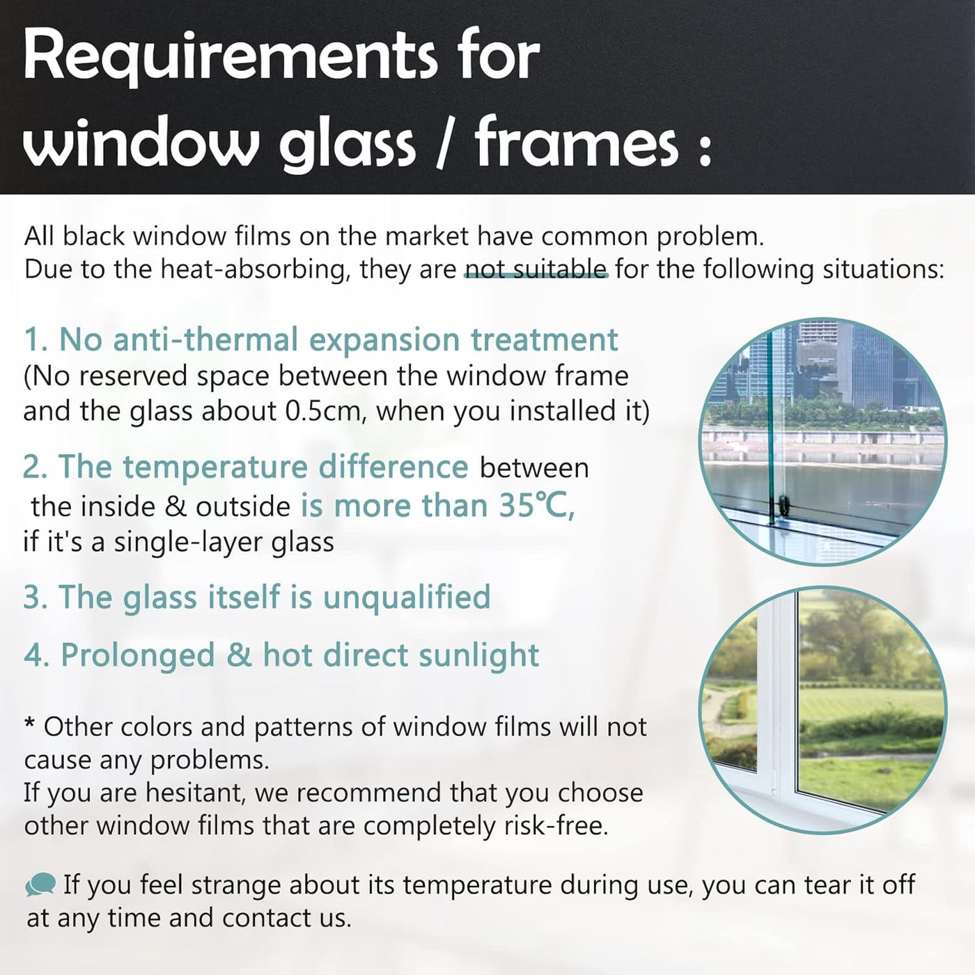 DOWELL Blackout Window Film 90x200cm, Light-Blocking Self-Adhesive Privacy Vinyl