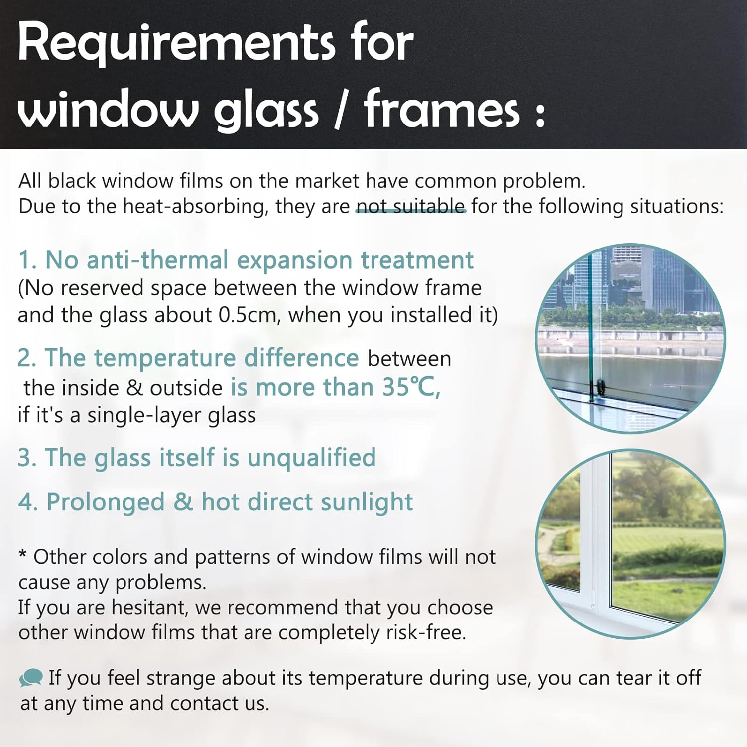 DOWELL Blackout Window Film 90x200cm, Light-Blocking Self-Adhesive Privacy Vinyl