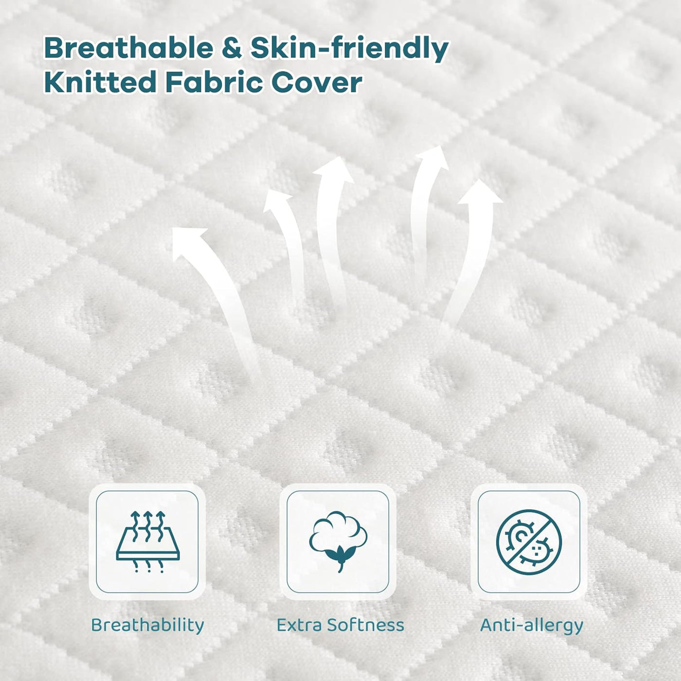Memory Foam Mattress Vesgantti 4'' Topper Small Double, Gel & Bamboo, 120x190cm