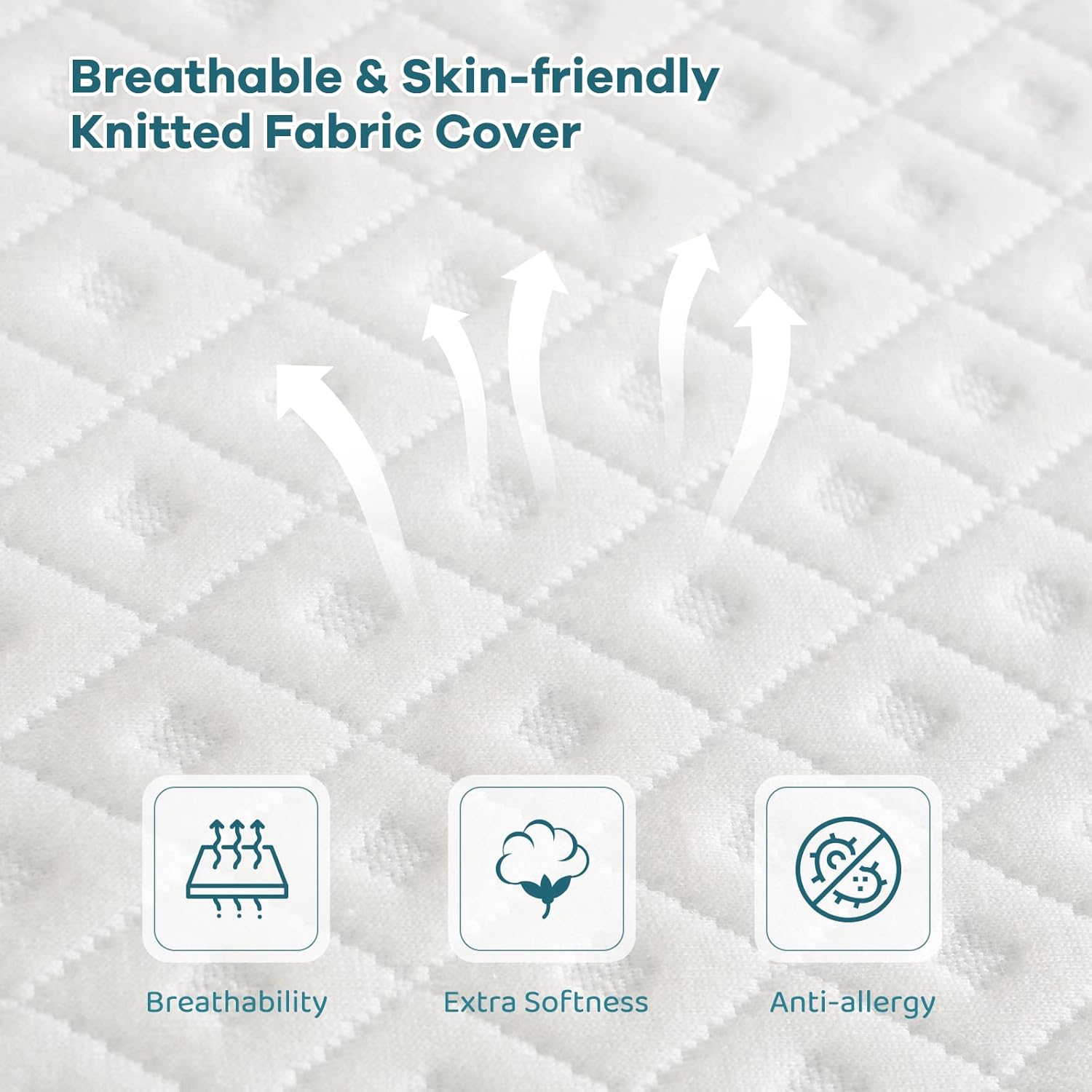 Memory Foam Mattress Vesgantti 4'' Topper Small Double, Gel & Bamboo, 120x190cm