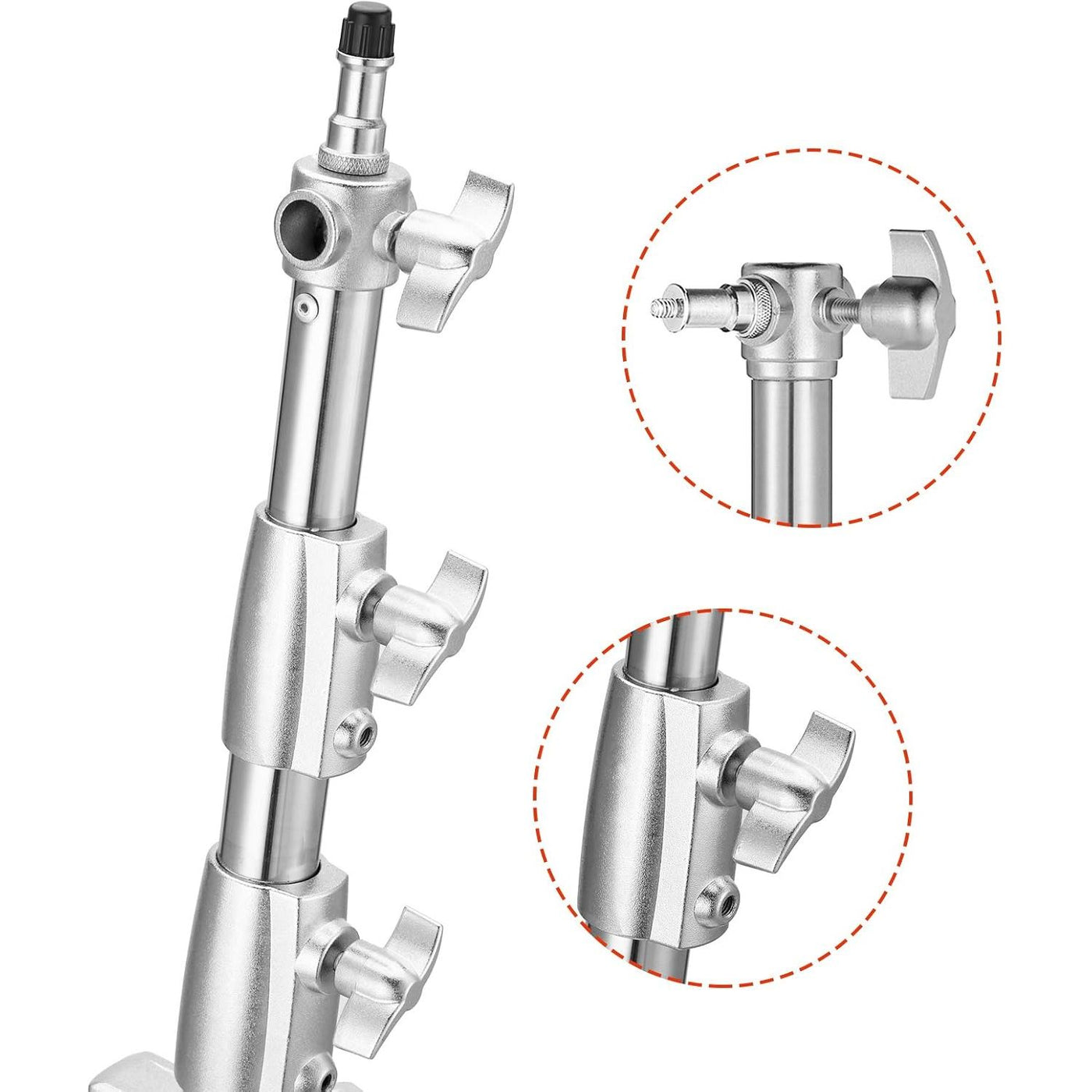 Stainless Steel Light Stand 2.8m Heavy Duty Tripod with Adapter Photography SUPON