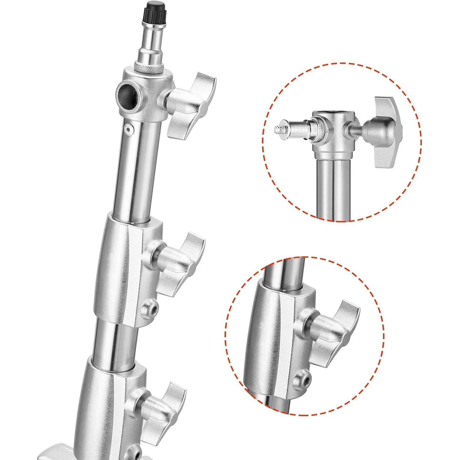 Stainless Steel Light Stand 2.8m Heavy Duty Tripod with Adapter Photography SUPON