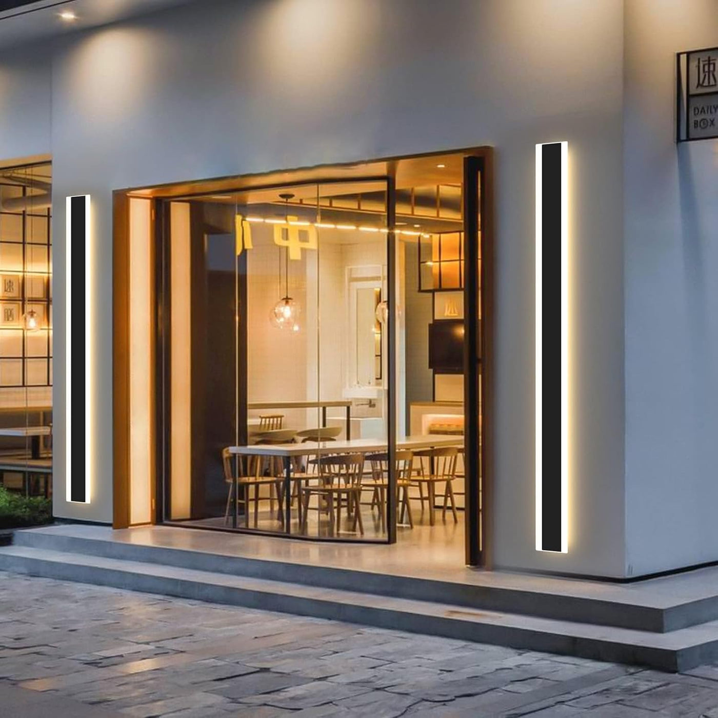 Mikeru 80CM LED Outdoor Modern Strip Wall Light, 3000k/4500k/6000k, 31W