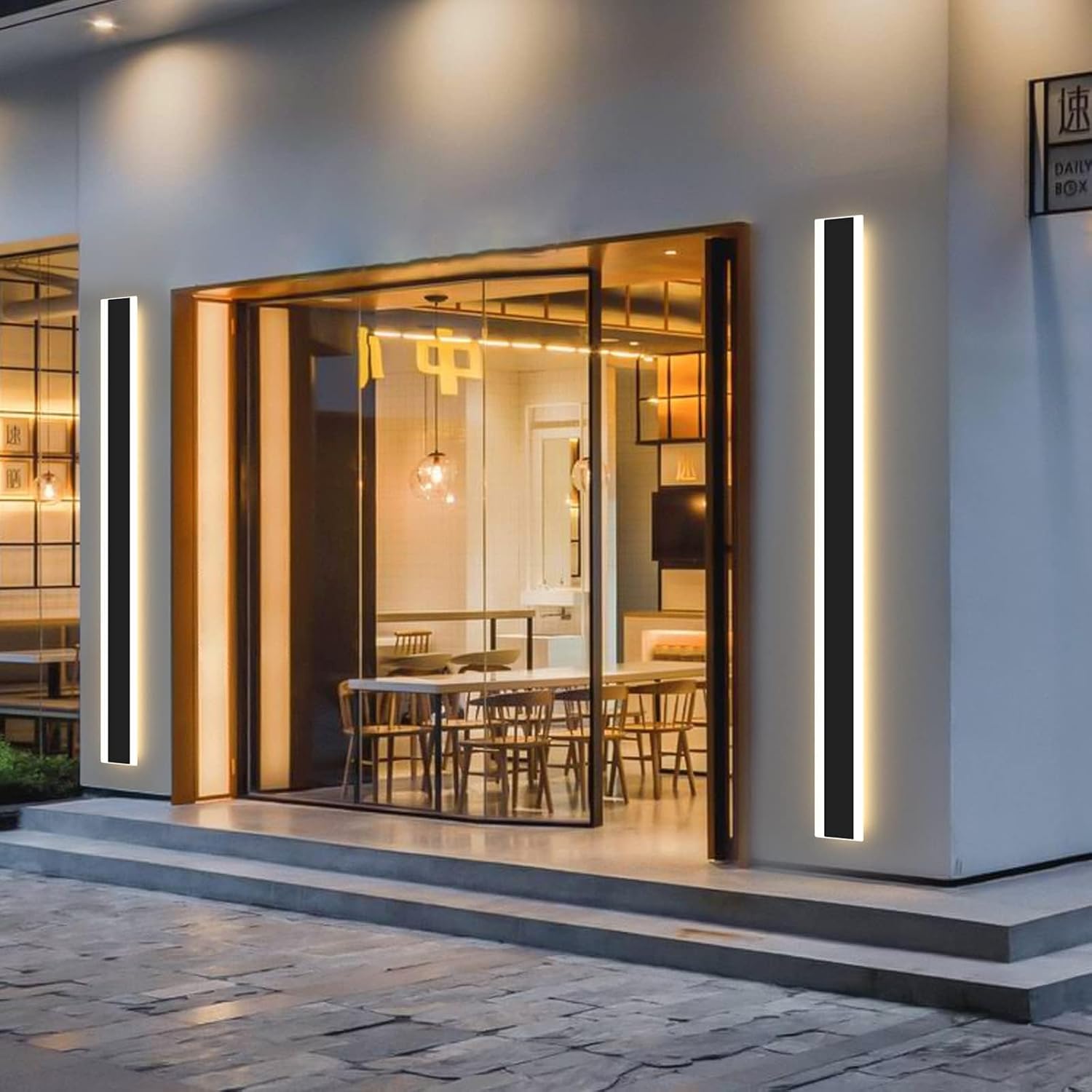 Mikeru 80CM LED Outdoor Modern Strip Wall Light, 3000k/4500k/6000k, 31W