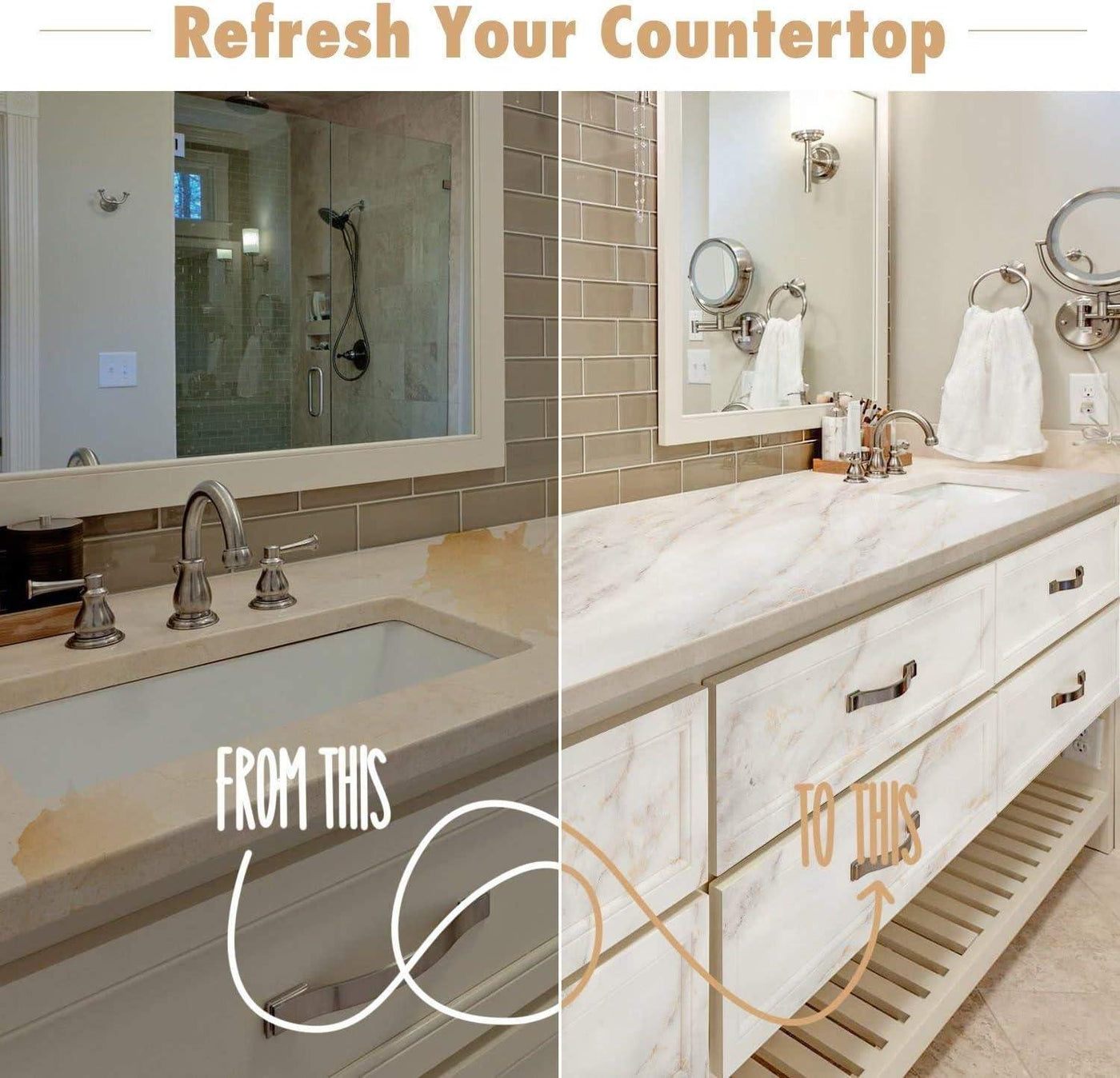 Self Adhesive Wallpaper Marble White-Brown Matte 90x200cm Waterproof - Massive Discounts