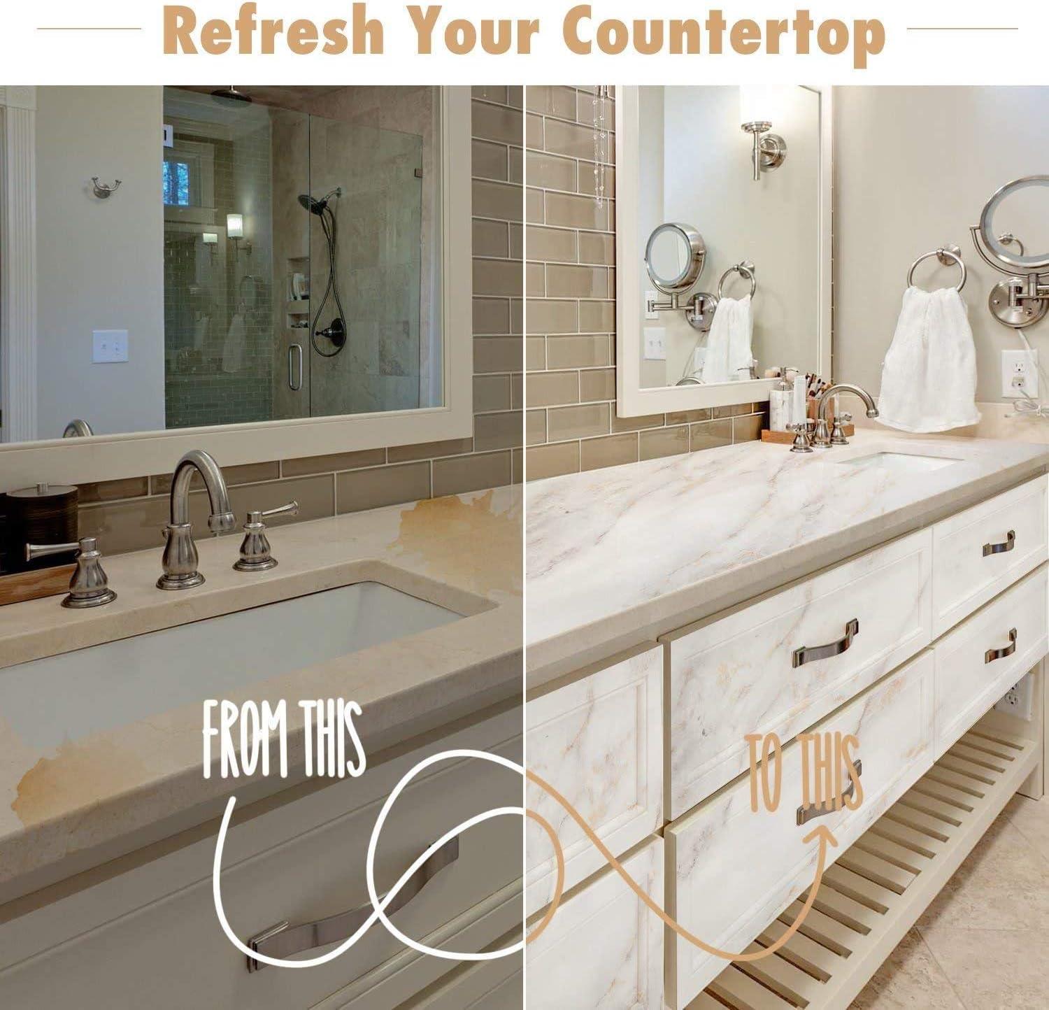 Self Adhesive Wallpaper Marble White-Brown Matte 90x200cm Waterproof - Massive Discounts