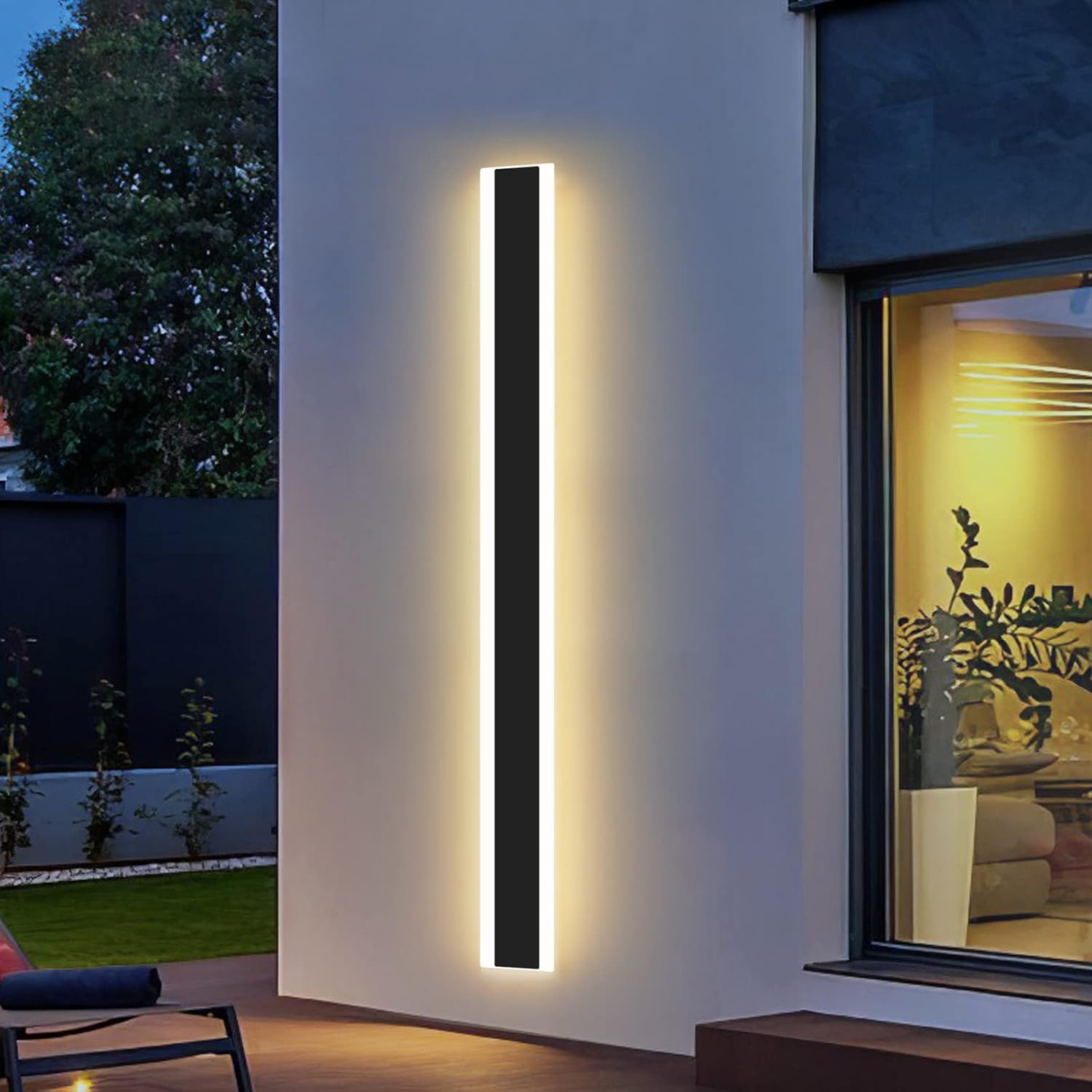 Mikeru 80CM 31W LED Wall Light, Warm White 3000K, Modern Acrylic for Outdoor