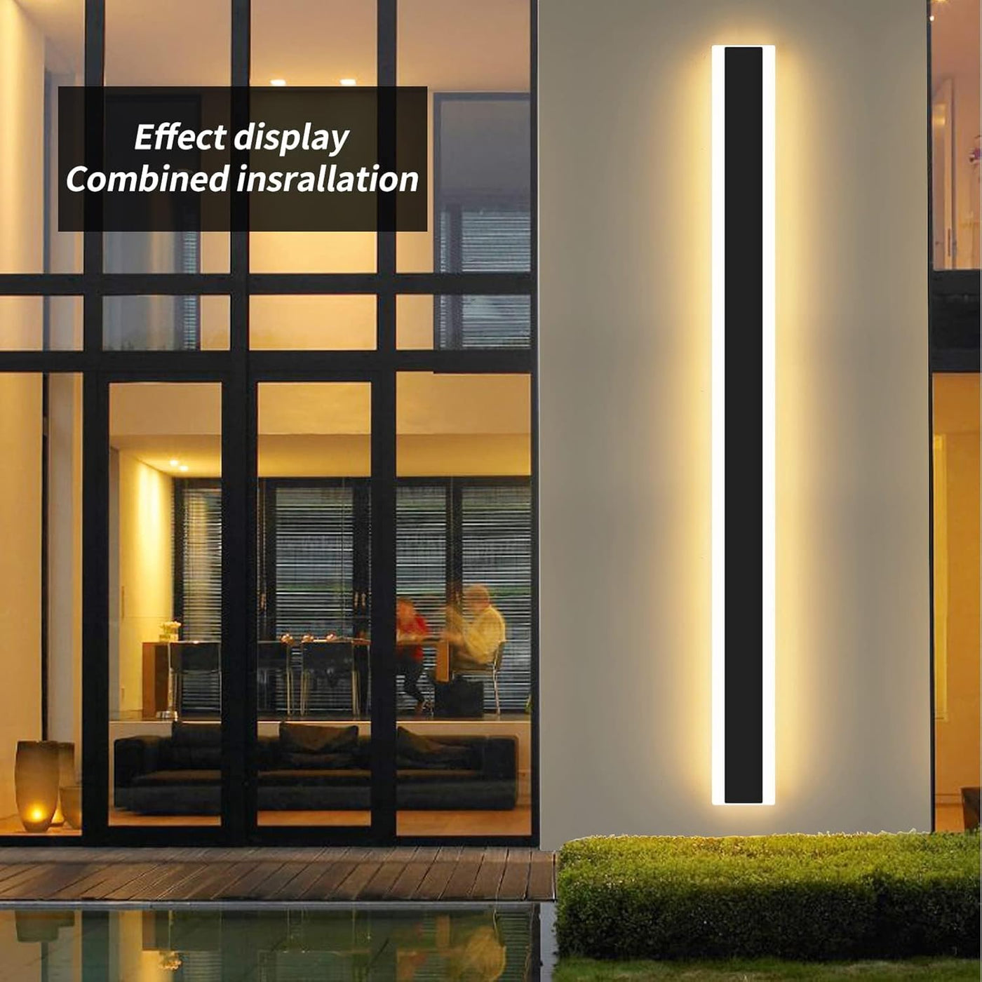 Outdoor Wall Light 120CM 42W LED Warm White 3000K for Garden & Balcony Mikeru