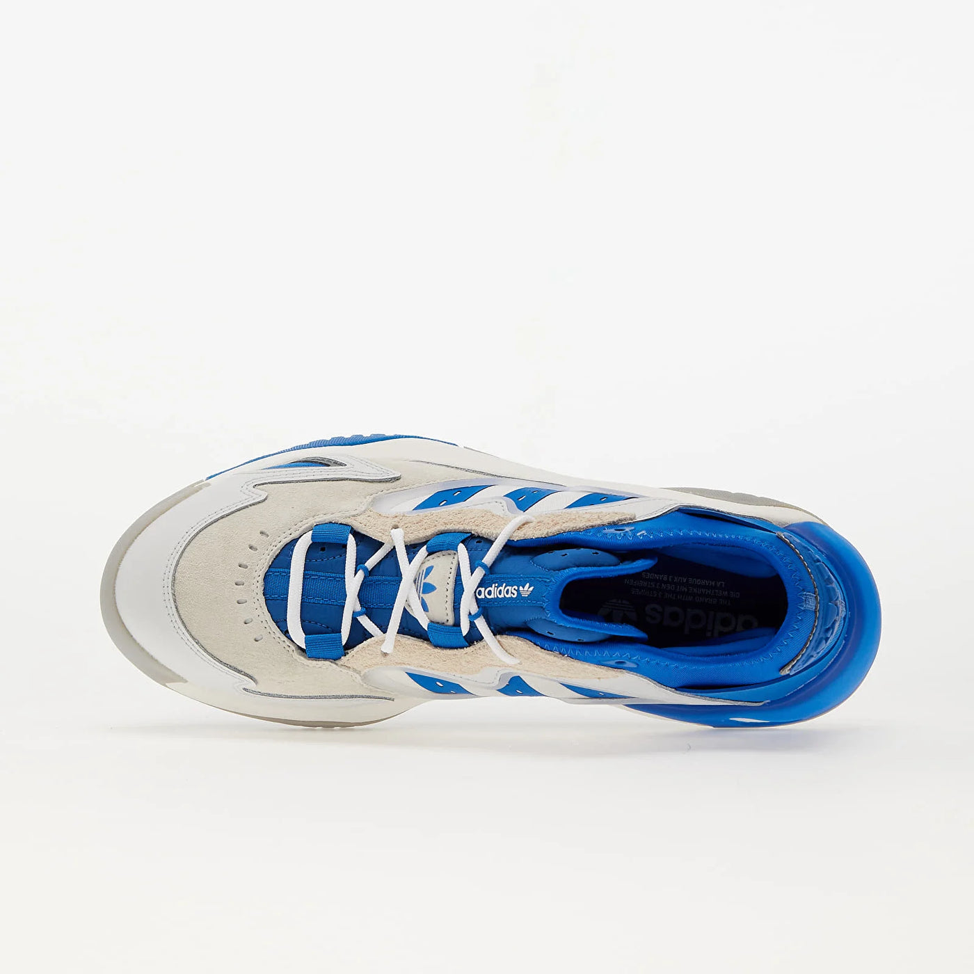 UK 8.5 Adidas Streetball II Leather Trainers – White Blue Grey