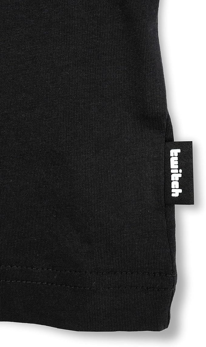 TWITCH Graphic T-Shirt, Regular Fit, 100% Cotton, Black