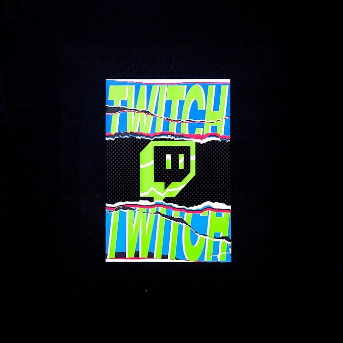 TWITCH Graphic T-Shirt, Regular Fit, 100% Cotton, Black